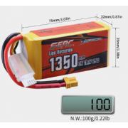 Аккумулятор Sunpadow 3S 11.1V Lipo 1350mAh 25C